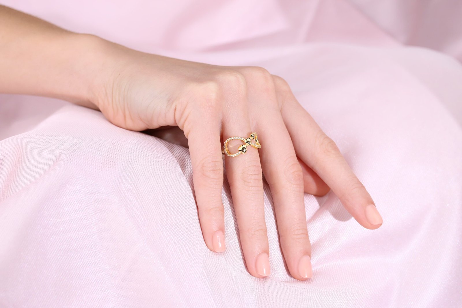 CZ Infinity Triple Heart Ring in Sterling Silver - Image 4